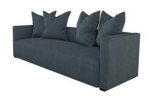 Moss Home Stinson Sofa - Elegant Tuxedo Design With Clean Lines For Formal And Casual Living Spaces Denim 100% Polyester Stin-sof-96-shoden