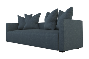 Moss Home Stinson Sofa - Elegant Tuxedo Design With Clean Lines For Formal And Casual Living Spaces Denim 100% Polyester Stin-sof-96-shoden