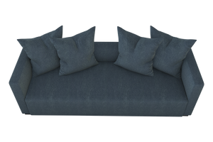 Moss Home Stinson Sofa - Elegant Tuxedo Design With Clean Lines For Formal And Casual Living Spaces Denim 100% Polyester Stin-sof-96-shoden
