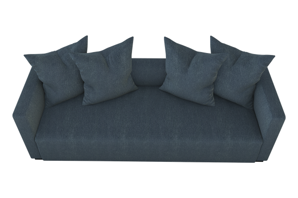Moss Home Stinson Sofa - Elegant Tuxedo Design With Clean Lines For Formal And Casual Living Spaces Denim 100% Polyester Stin-sof-96-shoden