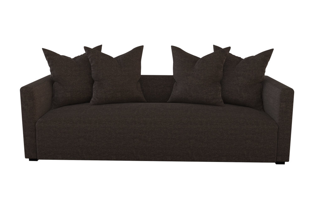 Moss Home Stinson Sofa - Elegant Tuxedo Design With Clean Lines For Formal And Casual Living Spaces Espresso 100% Polyester Stin-sof-96-shoesp