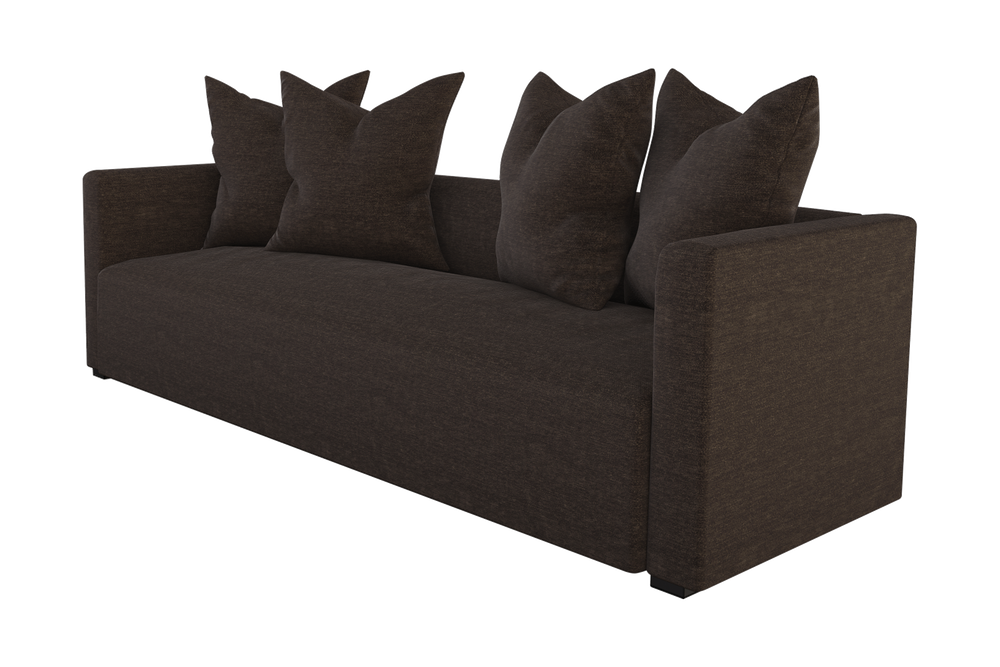 Moss Home Stinson Sofa - Elegant Tuxedo Design With Clean Lines For Formal And Casual Living Spaces Espresso 100% Polyester Stin-sof-96-shoesp