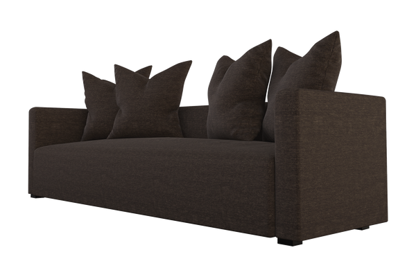 Moss Home Stinson Sofa - Elegant Tuxedo Design With Clean Lines For Formal And Casual Living Spaces Espresso 100% Polyester Stin-sof-96-shoesp