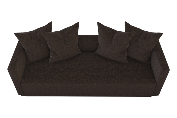 Moss Home Stinson Sofa - Elegant Tuxedo Design With Clean Lines For Formal And Casual Living Spaces Espresso 100% Polyester Stin-sof-96-shoesp