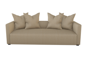 Moss Home Stinson Sofa - Elegant Tuxedo Design With Clean Lines For Formal And Casual Living Spaces Sand 100% Polyester Stin-sof-96-shosan