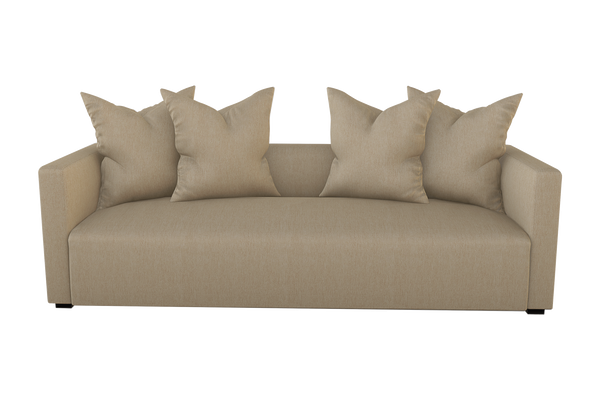 Moss Home Stinson Sofa - Elegant Tuxedo Design With Clean Lines For Formal And Casual Living Spaces Sand 100% Polyester Stin-sof-96-shosan