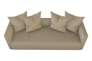 Moss Home Stinson Sofa - Elegant Tuxedo Design With Clean Lines For Formal And Casual Living Spaces Sand 100% Polyester Stin-sof-96-shosan