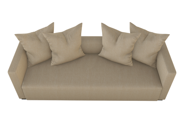 Moss Home Stinson Sofa - Elegant Tuxedo Design With Clean Lines For Formal And Casual Living Spaces Sand 100% Polyester Stin-sof-96-shosan