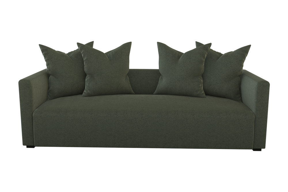 Moss Home Stinson Sofa - Elegant Tuxedo Design For Modern Living Rooms With Timeless Style And Comfort Forest 100% Polyester Stin-sof-96-stufor