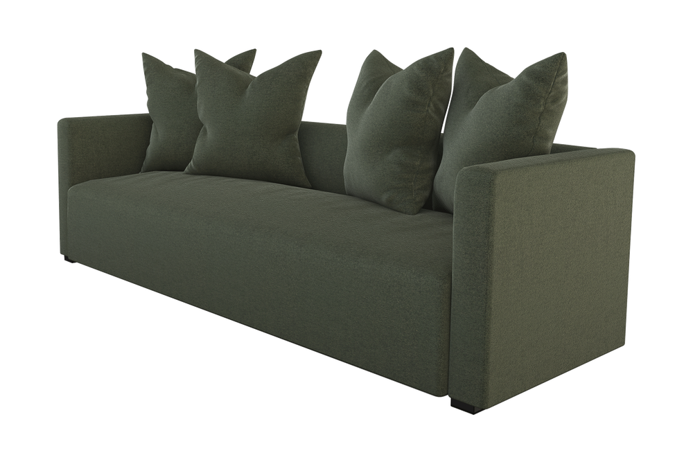 Moss Home Stinson Sofa - Elegant Tuxedo Design For Modern Living Rooms With Timeless Style And Comfort Forest 100% Polyester Stin-sof-96-stufor