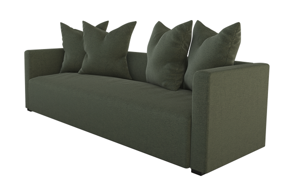 Moss Home Stinson Sofa - Elegant Tuxedo Design For Modern Living Rooms With Timeless Style And Comfort Forest 100% Polyester Stin-sof-96-stufor