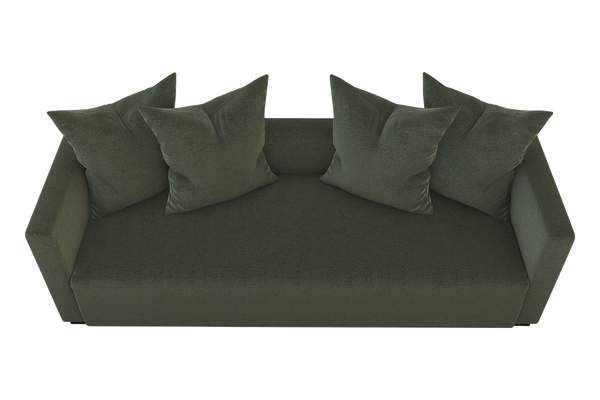 Moss Home Stinson Sofa - Elegant Tuxedo Design For Modern Living Rooms With Timeless Style And Comfort Forest 100% Polyester Stin-sof-96-stufor