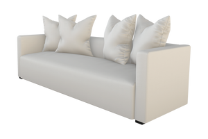 Moss Home Stinson Sofa - Elegant Tuxedo Design For Modern Living Rooms With Timeless Style And Comfort Snow 100% Polyester Stin-sof-96-stusno