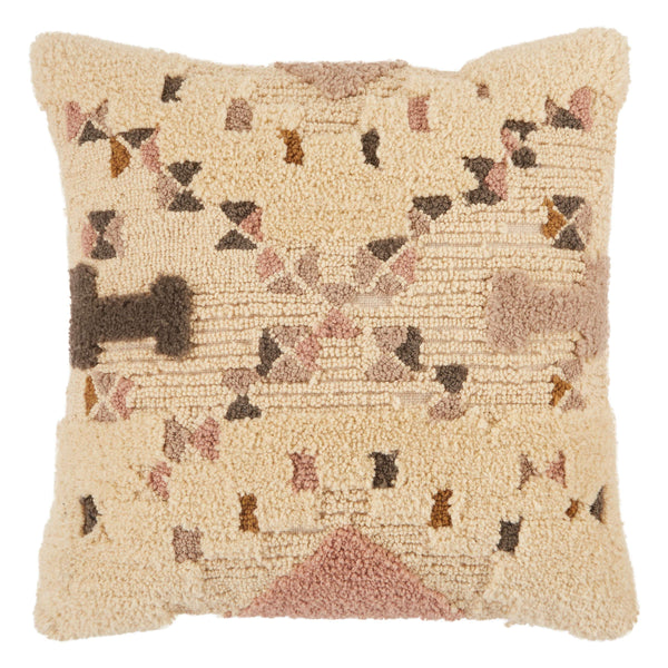 Jaipur Living Vibe by Jaipur Living Meja Tribal Wool Woven Throw Pillow Earthy Nomadic Accent Poly Fill PLW103667