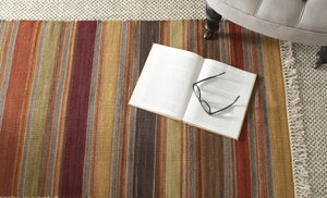 Stk315 Luxurious Hand Woven Wool and Cotton Rug from India - Perfect for Cozy Home Décor