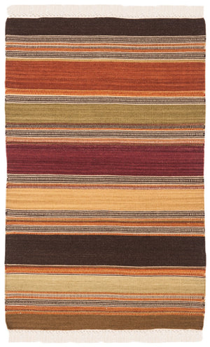 Stk315 Luxurious Hand Woven Wool and Cotton Rug from India - Perfect for Cozy Home Décor