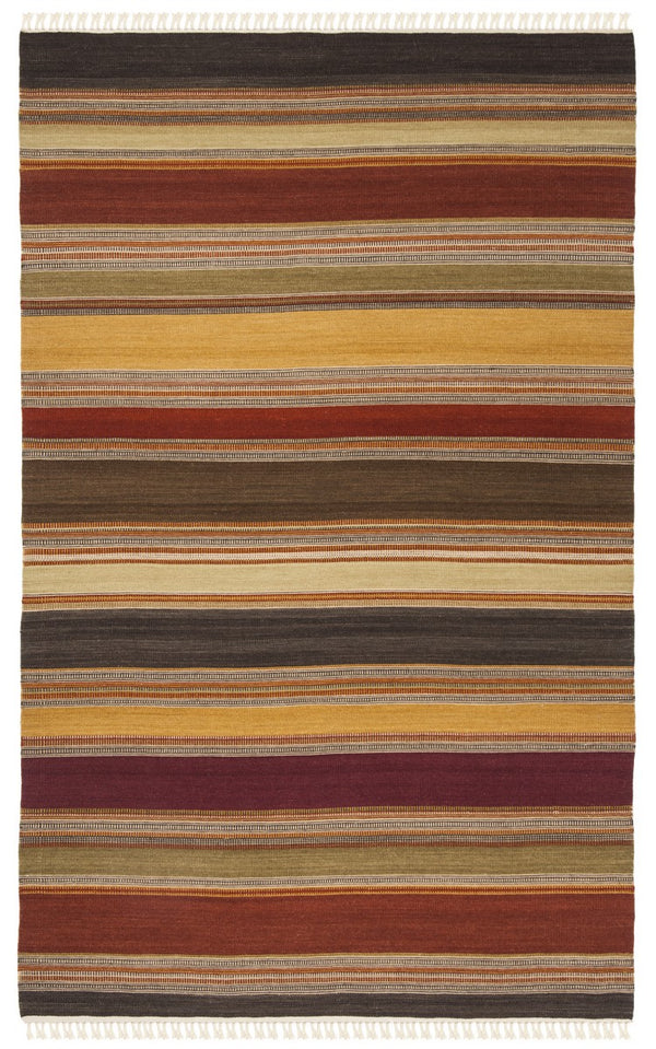 Stk315 Luxurious Hand Woven Wool and Cotton Rug from India - Perfect for Cozy Home Décor