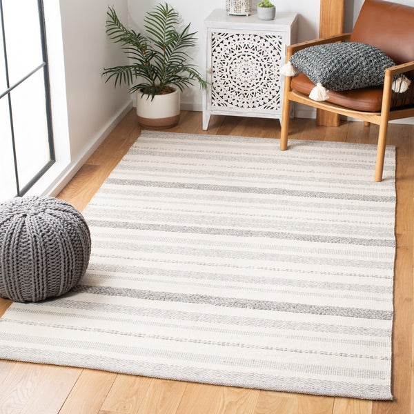 Striped Hand Woven Cotton Contemporary Rug - Chic Design for Modern Homes, Ideal for Any Space