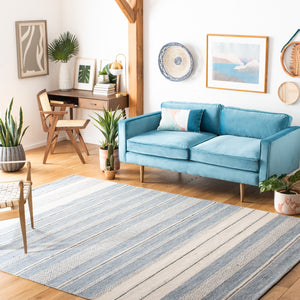 Striped Kilim 503 Hand Woven Cotton Rug - Contemporary Design, Durable, Elegant for Any Space