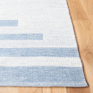 Striped Hand Woven Contemporary Rug - 90% Cotton & 10% Wool for Stylish Home Decor Enhancement