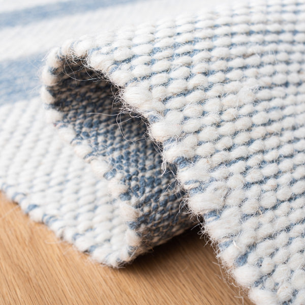 Striped Hand Woven Contemporary Rug - 90% Cotton & 10% Wool for Stylish Home Decor Enhancement