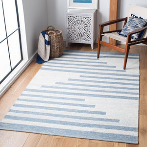 Striped Hand Woven Contemporary Rug - 90% Cotton & 10% Wool for Stylish Home Decor Enhancement