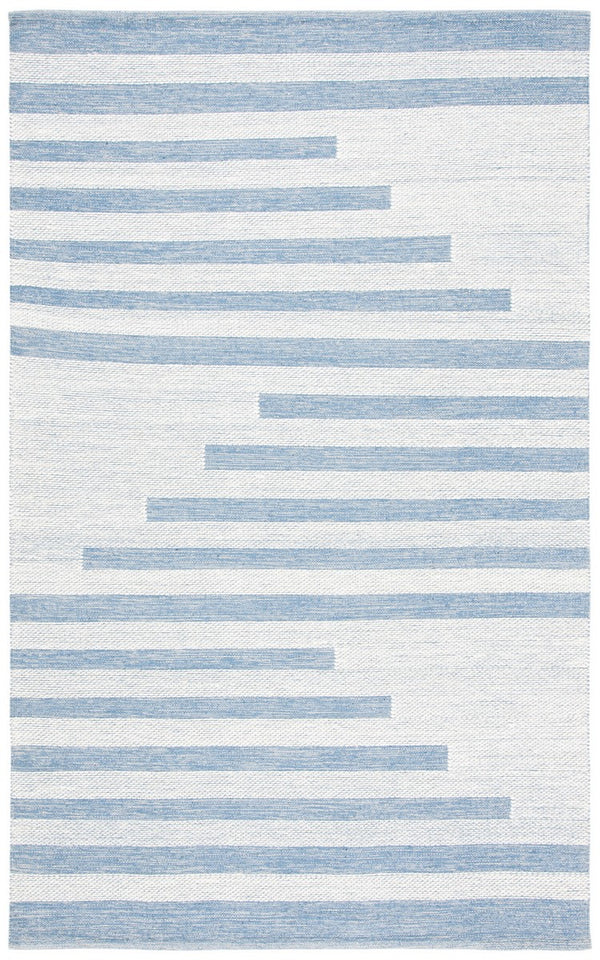 Striped Hand Woven Contemporary Rug - 90% Cotton & 10% Wool for Stylish Home Decor Enhancement