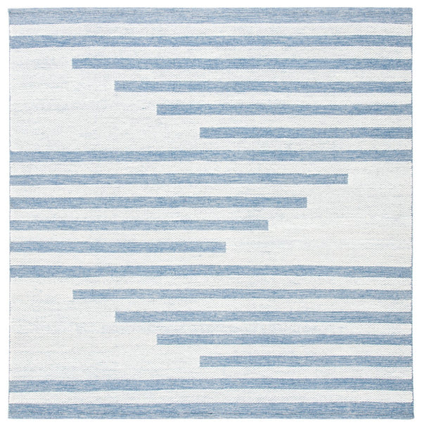 Striped Hand Woven Contemporary Rug - 90% Cotton & 10% Wool for Stylish Home Decor Enhancement
