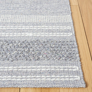 Striped Kilim Rug - Hand Woven Artistry in 90% Cotton & 10% Wool for a Stylish Contemporary Space
