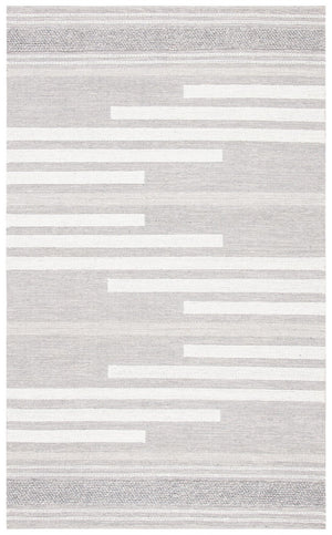 Striped Kilim Rug - Hand Woven Artistry in 90% Cotton & 10% Wool for a Stylish Contemporary Space