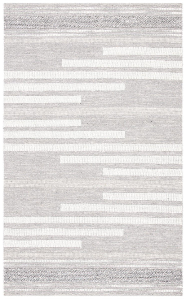 Striped Kilim Rug - Hand Woven Artistry in 90% Cotton & 10% Wool for a Stylish Contemporary Space