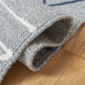 Striped Kilim 507 Hand Woven Cotton & Wool Rug - Stylish Contemporary Design for Any Space