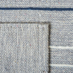 Striped Kilim 507 Hand Woven Cotton & Wool Rug - Stylish Contemporary Design for Any Space