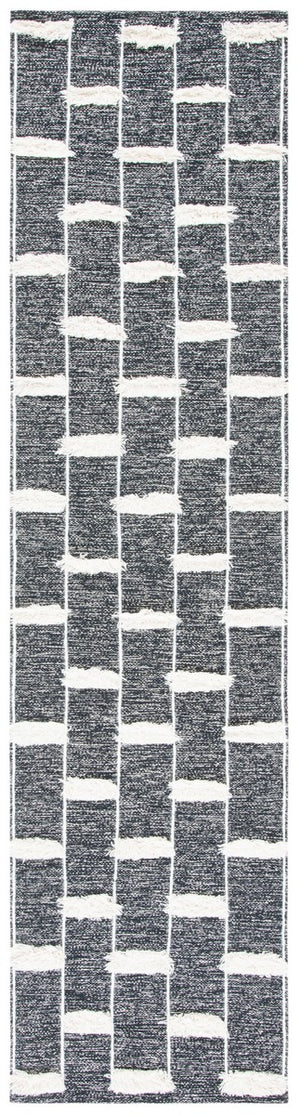 Striped Hand Woven Contemporary Rug - Luxurious 90% Cotton & 10% Wool, Durable Design from India