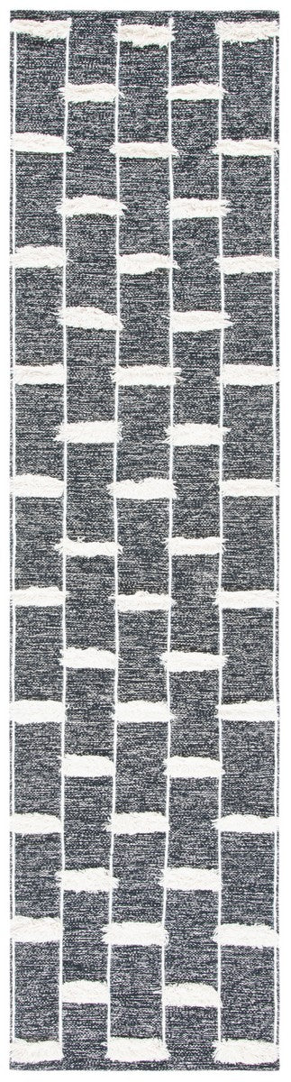 Striped Hand Woven Contemporary Rug - Luxurious 90% Cotton & 10% Wool, Durable Design from India