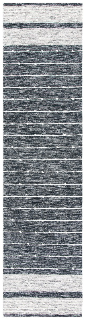 Striped Kilim 509 Hand Woven Rug - 90% Cotton & 10% Wool, Contemporary Design from India, Stylish Home Decor