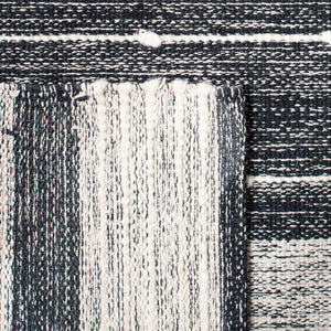 Striped Kilim 509 Hand Woven Rug - 90% Cotton & 10% Wool, Contemporary Design from India, Stylish Home Decor