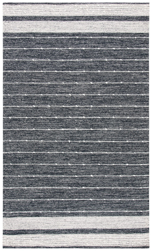 Striped Kilim 509 Hand Woven Rug - 90% Cotton & 10% Wool, Contemporary Design from India, Stylish Home Decor