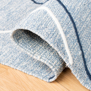 Striped Hand Woven Contemporary Rug - 90% Cotton & 10% Wool, Elegant Design for Modern Homes