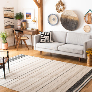 Striped Kilim 512 Hand Woven Cotton Rug - Artisan Crafted, Contemporary Design for Stunning Spaces