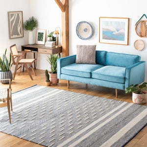 Striped Kilim 515 Hand Woven Cotton Rug - Stylish Contemporary Design for Elegant Home Décor