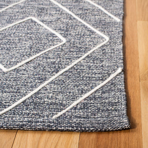 Striped Kilim Hand Woven Rug - 90% Cotton and 10% Wool, Contemporary Home Decor from India