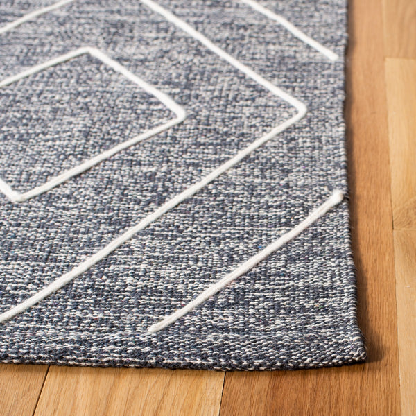 Striped Kilim Hand Woven Rug - 90% Cotton and 10% Wool, Contemporary Home Decor from India