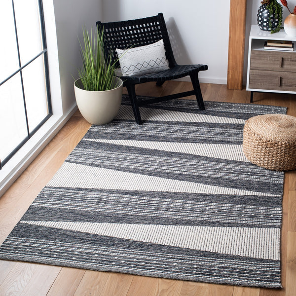Striped Kilim Hand Woven Rug – Luxurious 90% Cotton & 10% Wool for a Contemporary Home Aesthetic
