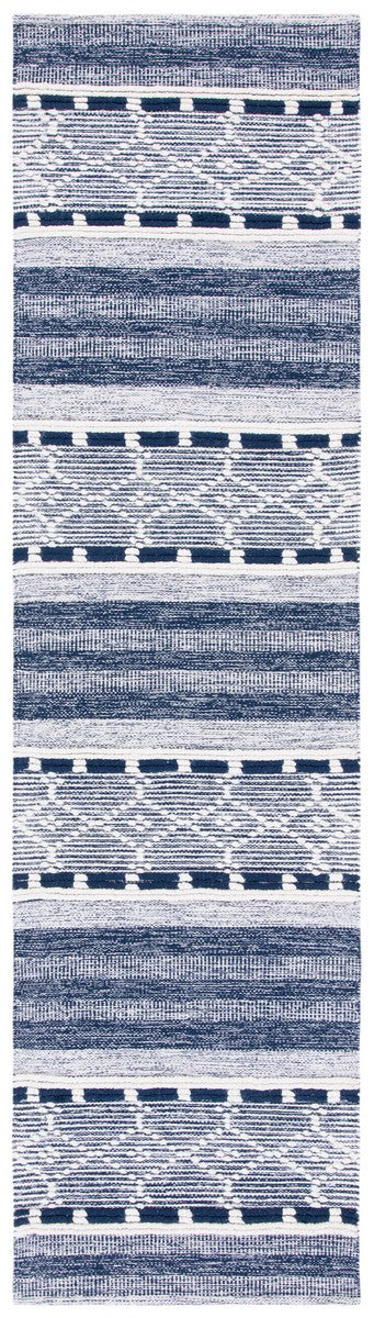 Striped Kilim Hand Woven Cotton and Wool Rug - Stylish Contemporary Design for Any Space