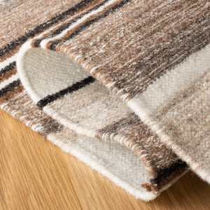 Striped Kilim 601 Hand Loomed Wool and Cotton Rug - Contemporary Style for Elegant Home Décor