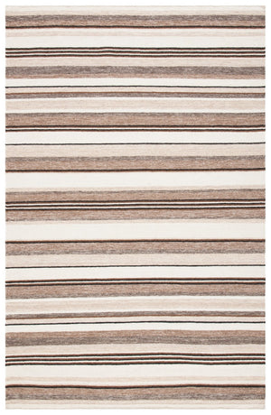 Striped Kilim 601 Hand Loomed Wool and Cotton Rug - Contemporary Style for Elegant Home Décor
