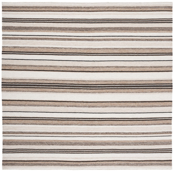 Striped Kilim 601 Hand Loomed Wool and Cotton Rug - Contemporary Style for Elegant Home Décor