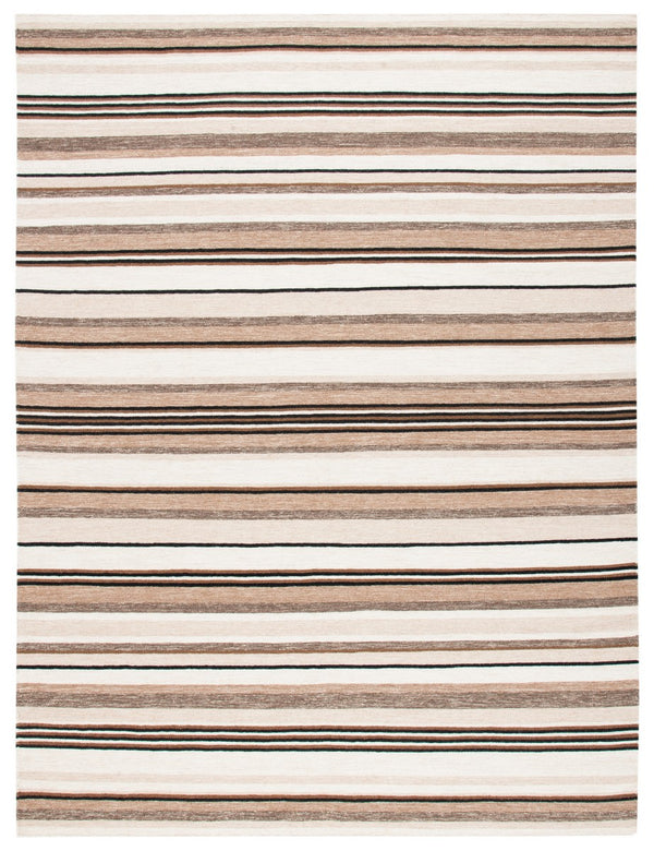 Striped Kilim 601 Hand Loomed Wool and Cotton Rug - Contemporary Style for Elegant Home Décor