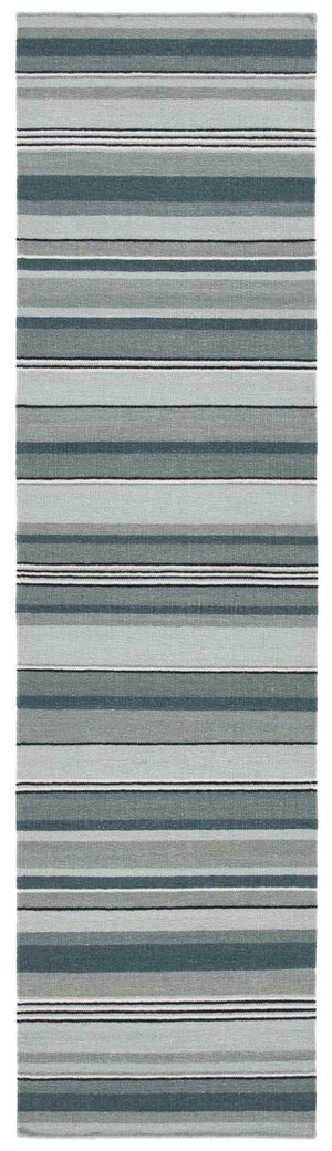 Striped Kilim 601 Hand Loomed Wool and Cotton Rug - Contemporary Style for Elegant Home Décor